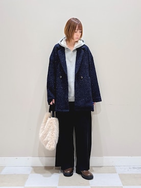 「プリーツパンツ」｜asanofさん（レディース・160cm）の秋コーディネート