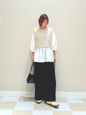 「アイテム（チュニック）」を使った、asanofさん（レディース・160cm）の秋コーディネート