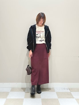 「アイテム（マウンテンパーカー）」を使った、asanofさん（レディース・160cm）の秋コーディネート