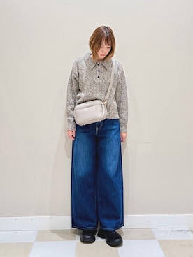「URBAN RESEARCH（アーバンリサーチ）のアイテム（デニムパンツ）」を使った、asanofさん（レディース・160cm）の秋コーディネート