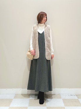 「アーバンリサーチドアーズ」｜「アイテム（ワンピース/ドレス）」を使った、asanofさん（レディース・160cm）の秋コーディネート