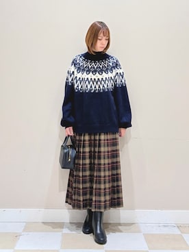 「スカートコーデ」｜asanofさん（レディース・160cm）の冬コーディネート