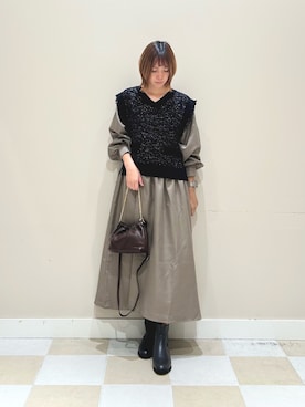 「ドッキングワンピ」｜asanofさん（レディース・160cm）の秋コーディネート