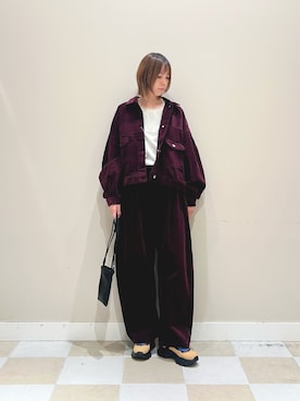 「シアートップス」｜「アイテム（その他アウター）」を使った、asanofさん（レディース・160cm）の秋コーディネート