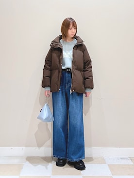 「ハイウエストデニム」｜asanofさん（レディース・160cm）の秋コーディネート