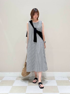「アーバンリサーチ」｜「アイテム（ワンピース/ドレス）」を使った、asanofさん（レディース・160cm）の夏コーディネート