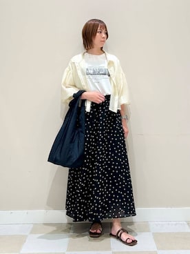 シャツ/ブラウスを使った「ドットスカート」の人気ファッション