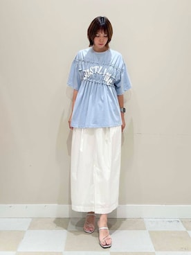「白スカート」｜asanofさん（レディース・160cm）の夏コーディネート
