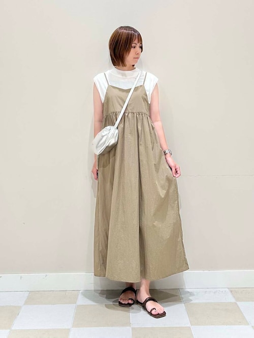 フレンチTシャツ×キャミワンピースセット