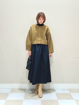 「ドッキングワンピ」｜asanofさん（レディース・160cm）の秋コーディネート