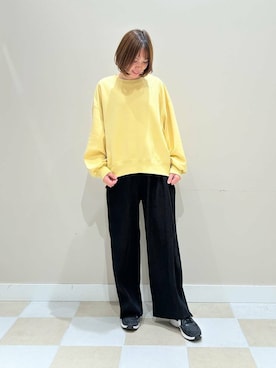 「カラースウェット」｜asanofさん（レディース・160cm）の冬コーディネート