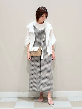 「アーバンリサーチ」｜「アイテム（パーカー）」を使った、asanofさん（レディース・160cm）の夏コーディネート