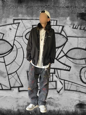 「アイテム（帽子）」を使った、噂のキーマンさん（メンズ・170cm）の春コーディネート