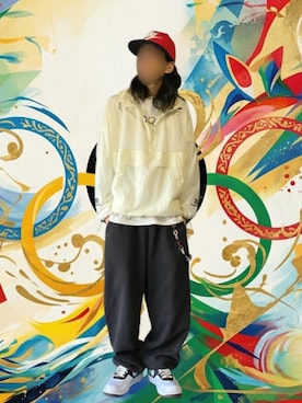 「NIKE（ナイキ）の＜NIKE＞ TRUE LIMITLESS キャップ / 帽子（キャップ、レッド系）」を使った、噂のキーマンさん（メンズ・170cm）の春コーディネート