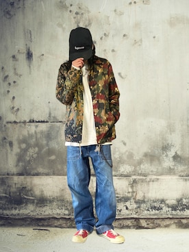 「Supreme （シュプリーム）のアイテム」を使った、噂のキーマンさん（メンズ・170cm）の冬コーディネート