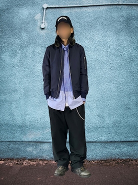 「アイテム（ジャケット/アウター）」を使った、噂のキーマンさん（メンズ・170cm）の冬コーディネート