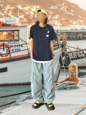 「アイテム（レッグウェア）」を使った、噂のキーマンさん（メンズ・170cm）の夏コーディネート