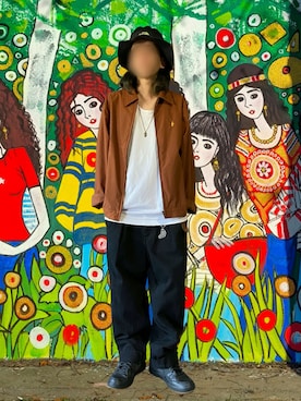 「アイテム（帽子）」を使った、噂のキーマンさん（メンズ・170cm）の秋コーディネート