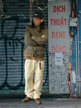 「アイテム（ウォレットチェーン）」を使った、噂のキーマンさん（メンズ・170cm）の冬コーディネート