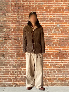 「EBBETS FIELD FLANNELS（エベッツフィールドフランネルズ）のアイテム」を使った、噂のキーマンさん（メンズ・170cm）の冬コーディネート