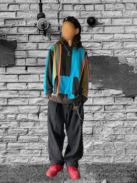 「KANGOL（カンゴール）のアイテム（帽子）」を使った、噂のキーマンさん（メンズ・170cm）の春コーディネート