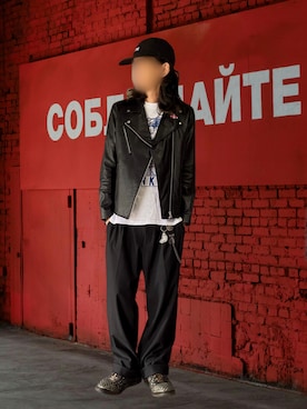 「アイテム（キャップ）」を使った、噂のキーマンさん（メンズ・170cm）の春コーディネート