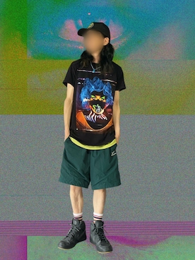 「アイテム（帽子）」を使った、噂のキーマンさん（メンズ・170cm）の夏コーディネート