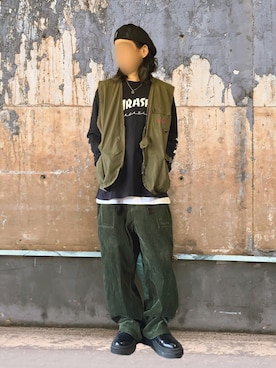 「アイテム（タンクトップ）」を使った、噂のキーマンさん（メンズ・170cm）の秋コーディネート