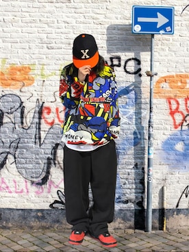 「XLARGE（エクストララージ）のアイテム」を使った、噂のキーマンさん（メンズ・170cm）の冬コーディネート