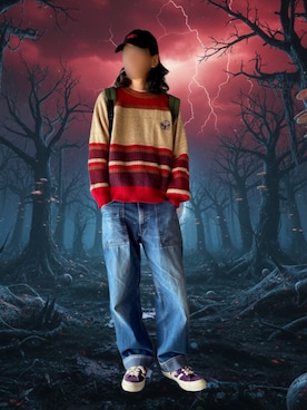 「アイテム（音楽/本・雑誌）」を使った、噂のキーマンさん（メンズ・170cm）の秋コーディネート