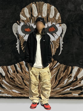 「アイテム（ニットキャップ/ビーニー）」を使った、噂のキーマンさん（メンズ・170cm）の冬コーディネート