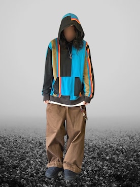 「MIANSAI（マイアンサイ）のアイテム」を使った、噂のキーマンさん（メンズ・170cm）の春コーディネート