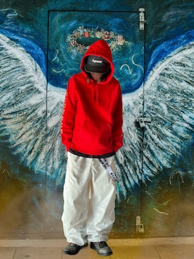 「アイテム（パーカー）」を使った、噂のキーマンさん（メンズ・170cm）の冬コーディネート