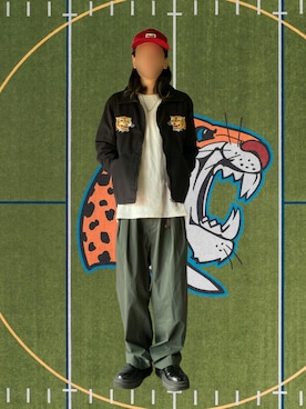 「アイテム（ローファー）」を使った、噂のキーマンさん（メンズ・170cm）の冬コーディネート