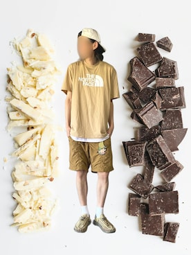 「THE NORTH FACE（ザノースフェイス）の【 海外流通モデル 】THE NORTH FACE / ノースフェイス THE NORTH FACE Men's S/S Half Dome Tee ハーフドーム 半袖 Tシャツ（Tシャツ/カットソー）」を使った、噂のキーマンさん（メンズ・170cm）の夏コーディネート