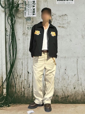 「アイテム（ブルゾン）」を使った、噂のキーマンさん（メンズ・170cm）の秋コーディネート