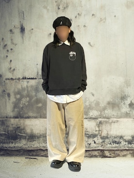 「アイテム（ハンチング/ベレー帽）」を使った、噂のキーマンさん（メンズ・170cm）の冬コーディネート