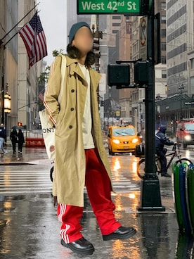 「アイテム（トレンチコート）」を使った、噂のキーマンさん（メンズ・170cm）の秋コーディネート