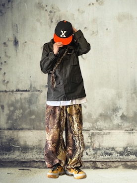 「XLARGE（エクストララージ）のアイテム」を使った、噂のキーマンさん（メンズ・170cm）の冬コーディネート