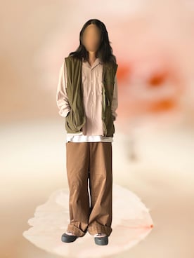 「RAGEBLUE（レイジブルー）の長袖シャツ（シャツ/ブラウス、ピンク系）」を使った、噂のキーマンさん（メンズ・170cm）の春コーディネート