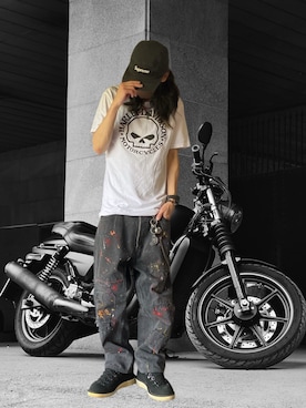 「Supreme （シュプリーム）のアイテム」を使った、噂のキーマンさん（メンズ・170cm）の夏コーディネート
