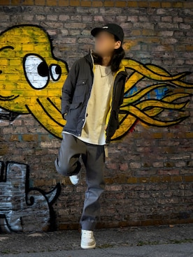 「アイテム（帽子）」を使った、噂のキーマンさん（メンズ・170cm）の冬コーディネート