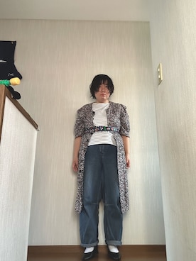 「古着のアイテム（ジャケット/アウター、その他）」を使った、ttkanadmさん（レディース・154cm）の春コーディネート