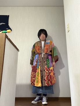 「CONVERSE（コンバース）のアイテム（スニーカー、パープル系）」を使った、ttkanadmさん（レディース・154cm）の春コーディネート