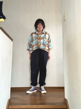 「non-hedge（ノンヘッジ）のアイテム（シャツ/ブラウス、その他）」を使った、ttkanadmさん（レディース・154cm）の春コーディネート