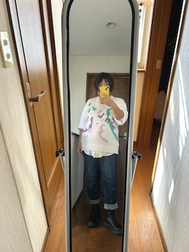 「しまむら（シマムラ）のアイテム（デニムパンツ）」を使った、ttkanadmさん（レディース・154cm）の秋コーディネート