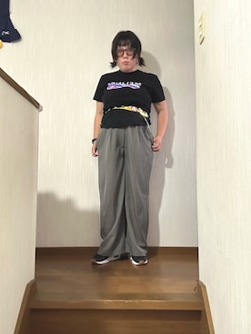 「リミテのアイテム（Tシャツ/カットソー、ブラック系）」を使った、ttkanadmさん（レディース・154cm）の夏コーディネート