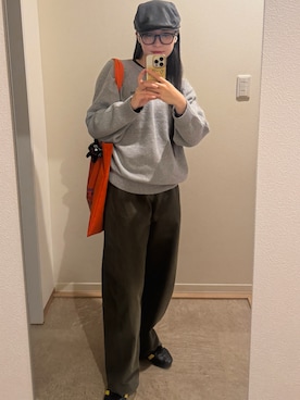 「アイテム（トートバッグ）」を使った、yuzuさん（レディース・164cm）の秋コーディネート