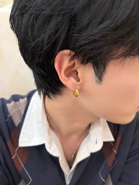 「アイテム（イヤリング）」を使った、Ryuya Morimotoさん（メンズ・171cm）の春コーディネート