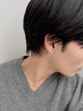 「アイテム（ピアス（両耳用））」を使った、Ryuya Morimotoさん（メンズ・171cm）の秋コーディネート